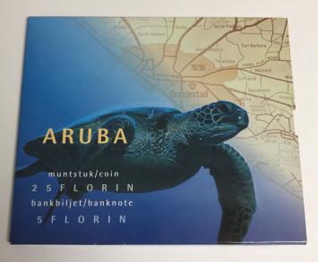 25 Florin 1995 Schildpaddenset Aruba FDC